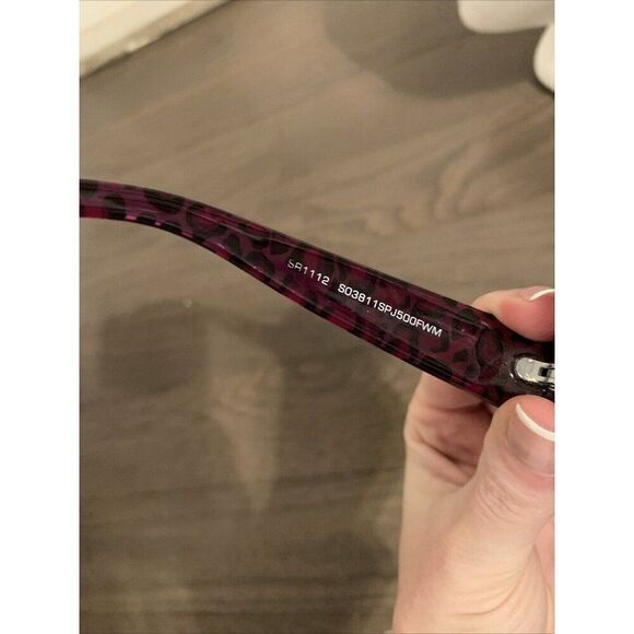 Panama Jack Womens Purple Leopard Print Wrap Sunglasses #14 - Picture 5 of 6